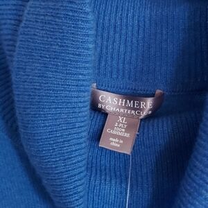 SOLD Charter Club Royal Blue Cashmere Sweater Size XL